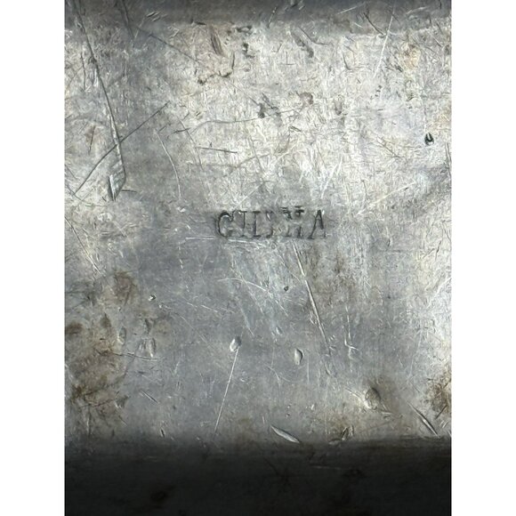 Vintage Metal Trinket Tray Hand Etched Bird Cherry Blossom Design 4 Inc By 3 In - Picture 3 of 8